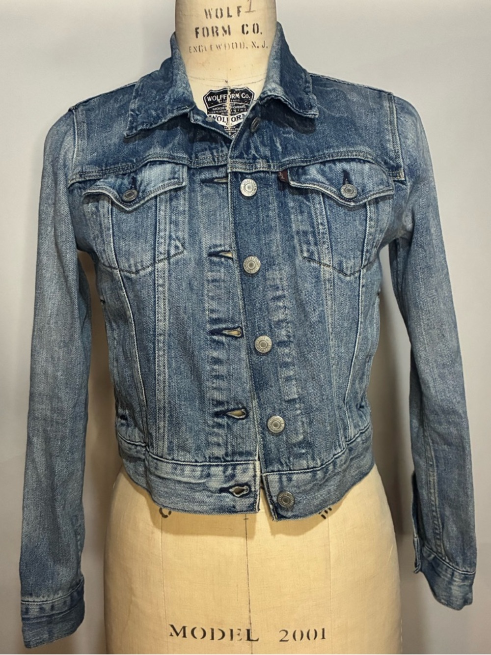 Levi's Light Blue Denim Jacket with White Patch